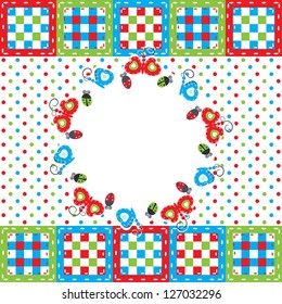 Invitation card with flowers