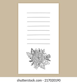 Invitation Card with Flowers