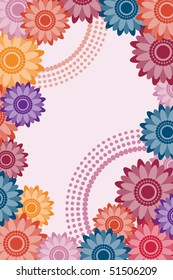 Invitation card with flowers