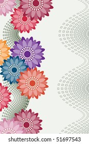 Invitation card with flowers