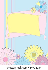 Invitation card with flowers