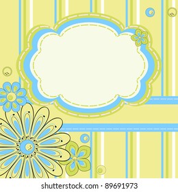 Invitation card with flowers