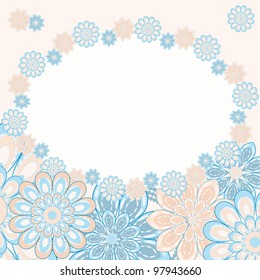 Invitation card with flowers