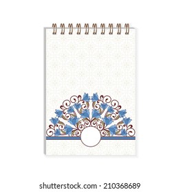 Invitation card with flowers. Vintage pattern.
