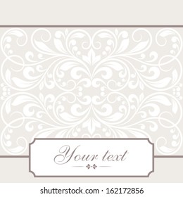Invitation card with frame.
