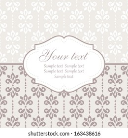 Invitation card with frame. 