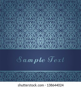 Invitation card with frame on seamless