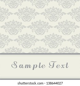 Invitation card with frame on seamless