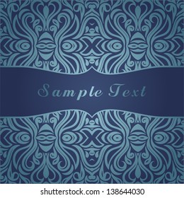 Invitation card with frame on seamless
