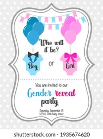  invitation card to gender reveal party