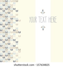 Invitation card with geometric pattern in pastel tints 3