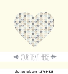 Invitation card with geometric pattern in pastel tints 2