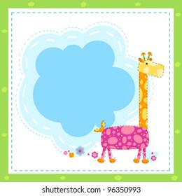 tarjeta de invitación con jirafa