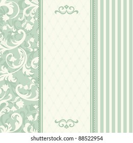 Invitation card green