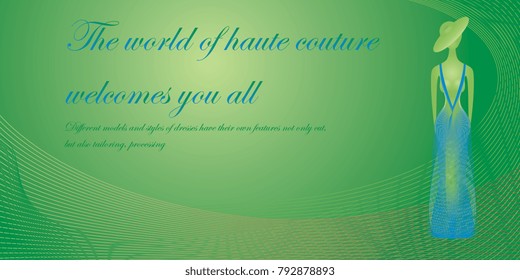 invitation card with a green gradient