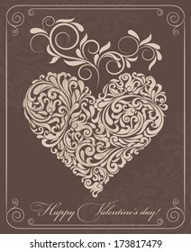 Invitation card with heart 