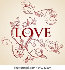 Invitation card with heart