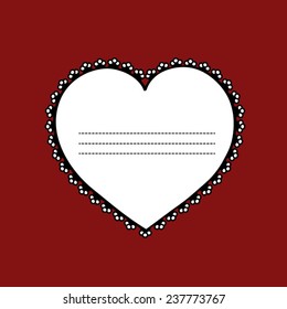 Invitation card with heart vector