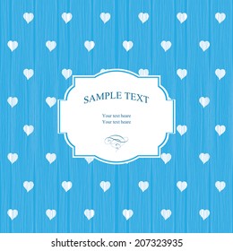Invitation card with hearts 