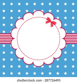 Invitation card for Independence Day. 4 th of July. 