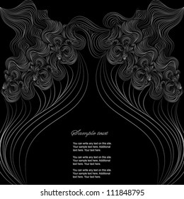 Invitation card with lace ornament.