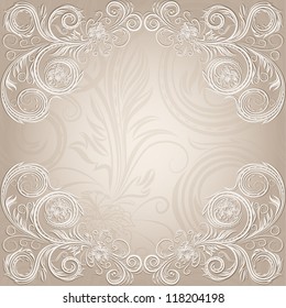 Invitation card with lace ornament.