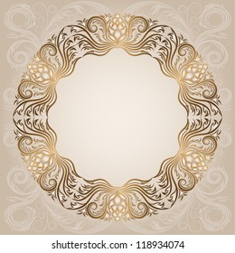 Invitation card with lace ornament.