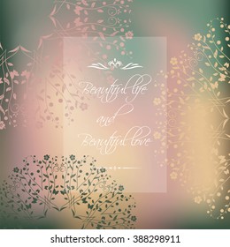 Invitation card with lace ornament.