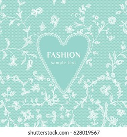 Invitation card with lace pattern