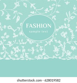 Invitation card with lace pattern