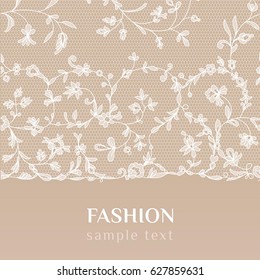 Invitation Card With Lace Ribbon