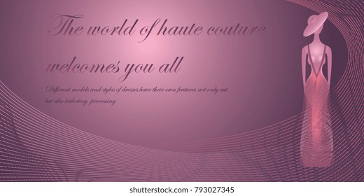 invitation card with a lilac gradient