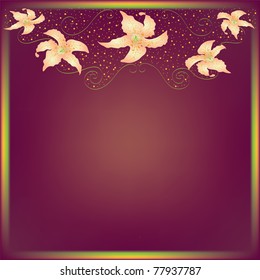 Invitation card with lily