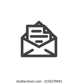 Icono de línea de tarjeta de invitación. signo de estilo lineal para concepto móvil y diseño web. Icono del vector de contorno de la letra de sobre. Símbolo, ilustración del logotipo. Gráficos vectoriales