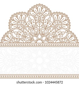 Invitation card with mandala.