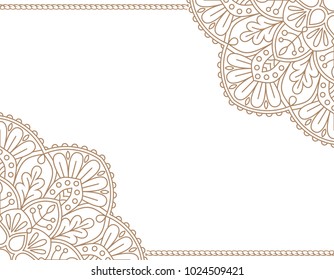 Invitation card with mandala.