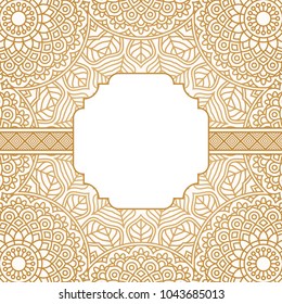 Invitation card with mandala.