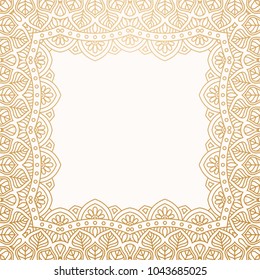 Invitation card with mandala.