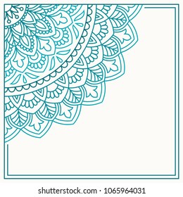 Invitation card with mandala.