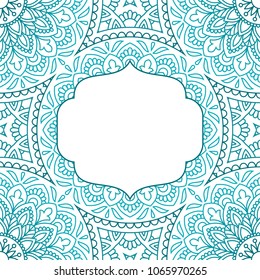 Invitation card with mandala.