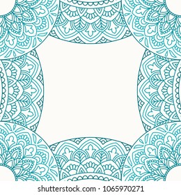 Invitation card with mandala.