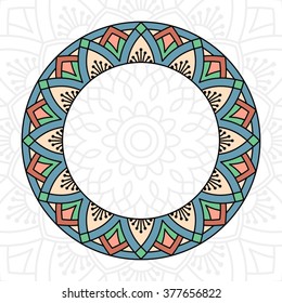 Invitation card with mandala.