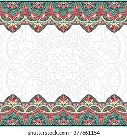 Invitation card with mandala.