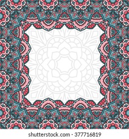 Invitation card with mandala.