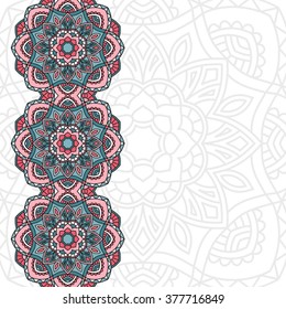 Invitation card with mandala.