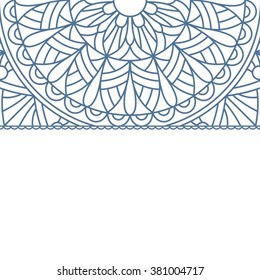 Invitation card with mandala.