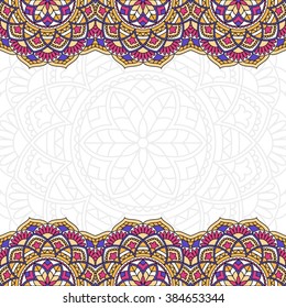 Invitation card with mandala.