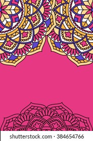 Invitation card with mandala.