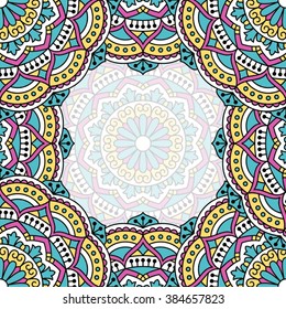 Invitation card with mandala.