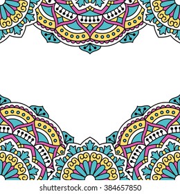 Invitation card with mandala.
